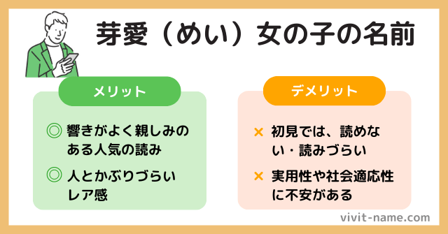 芽愛（めい）女の子の名前、メリット・デメリットまとめ