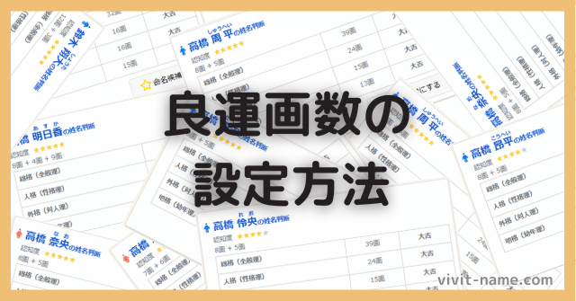 良運画数の設定方法