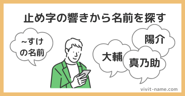 止め字の響きから名前を探す