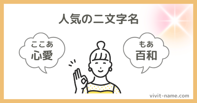 人気の二文字名