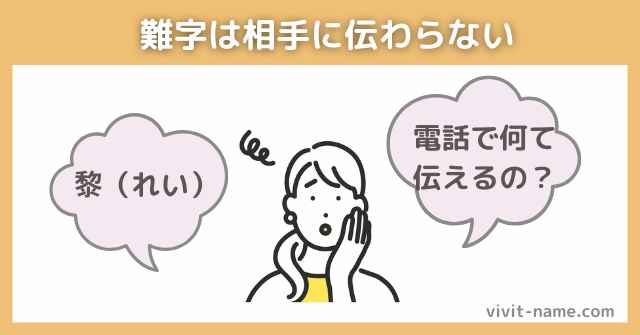 難字は相手に伝わらない